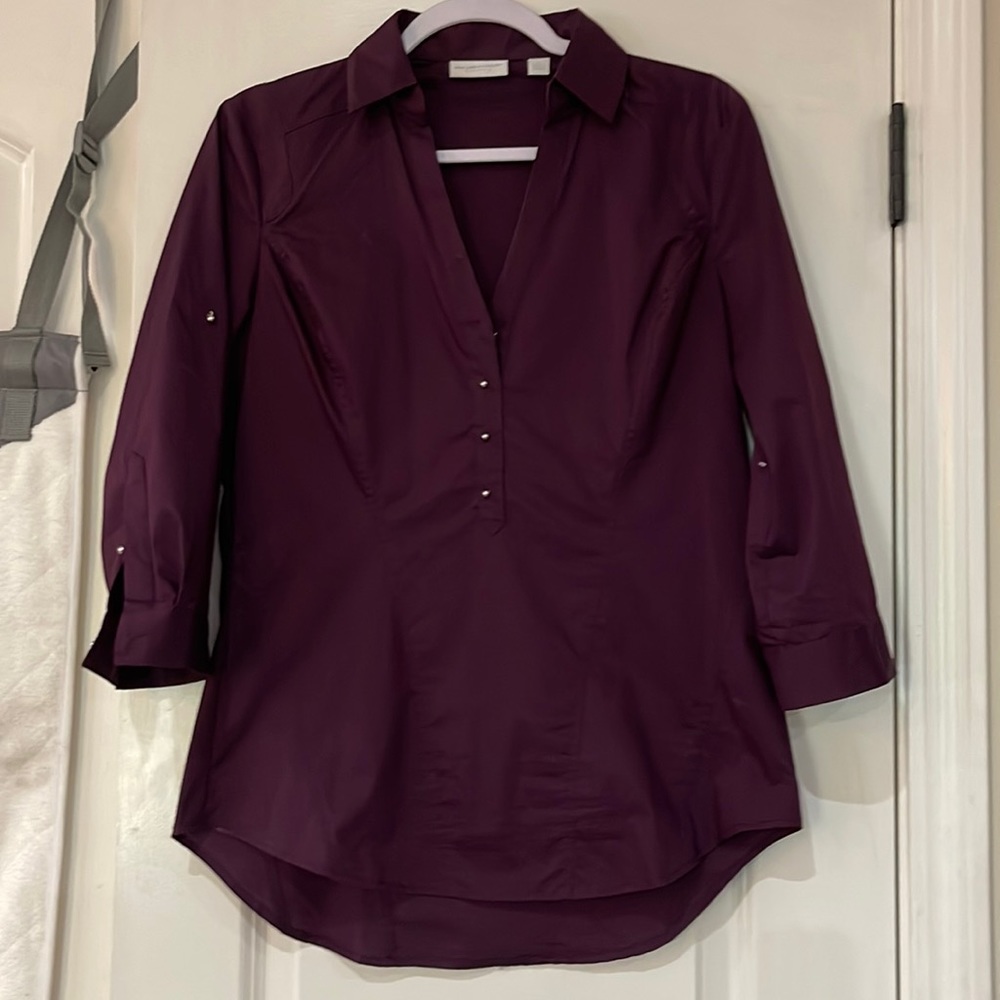 New York Company dark purple/burgundy blouse size small